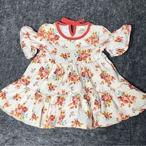 Wildflowers Floral Dress - Red and White